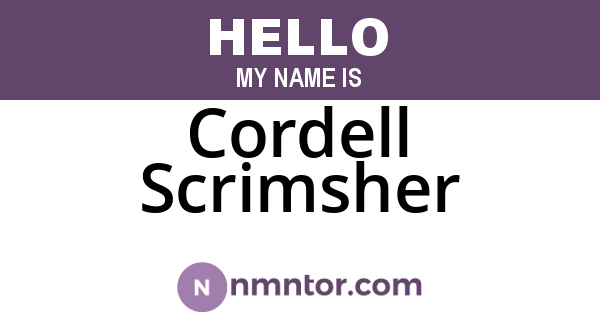 Cordell Scrimsher