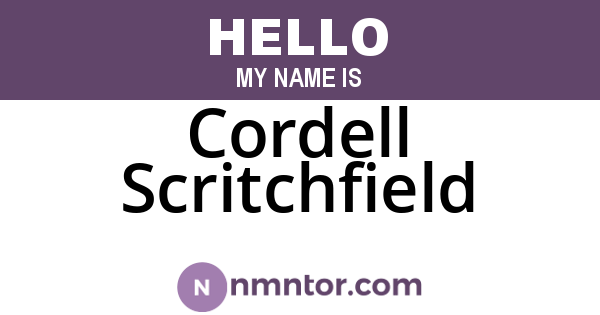 Cordell Scritchfield