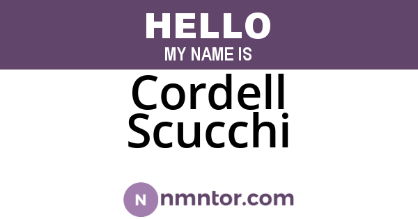 Cordell Scucchi