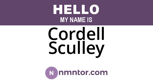 Cordell Sculley