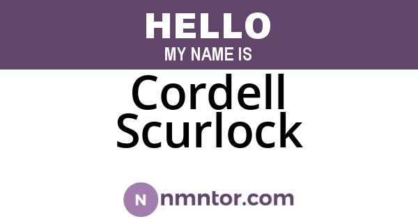 Cordell Scurlock