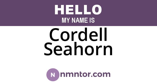 Cordell Seahorn