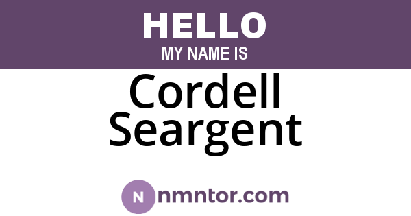 Cordell Seargent