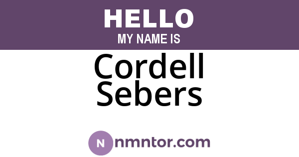 Cordell Sebers