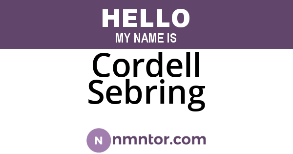 Cordell Sebring