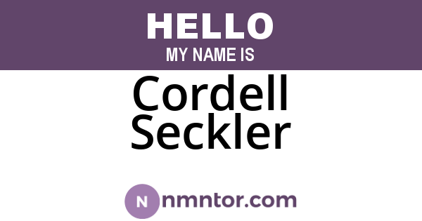 Cordell Seckler