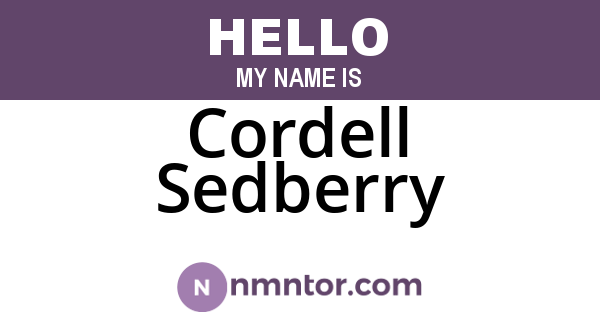 Cordell Sedberry