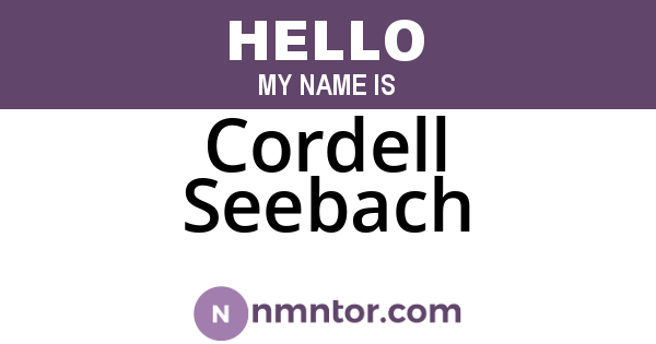 Cordell Seebach