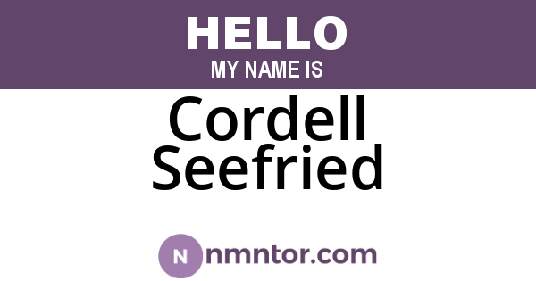 Cordell Seefried