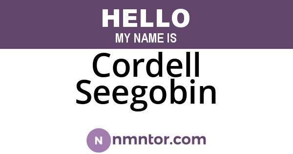 Cordell Seegobin