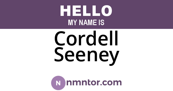 Cordell Seeney
