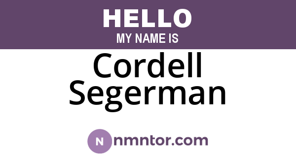 Cordell Segerman