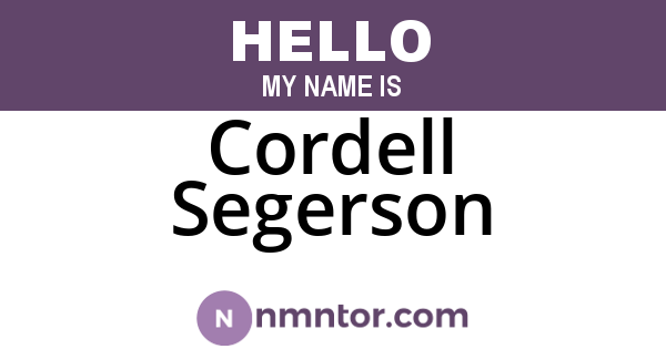 Cordell Segerson