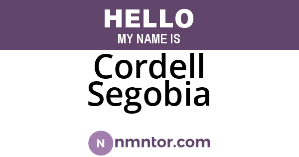 Cordell Segobia