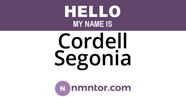 Cordell Segonia