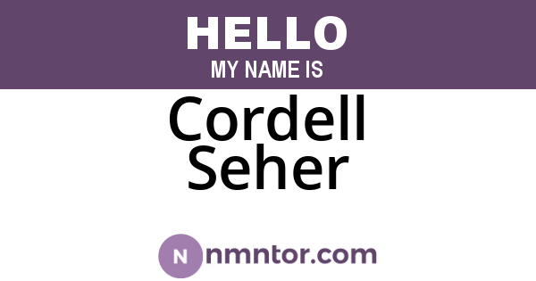 Cordell Seher