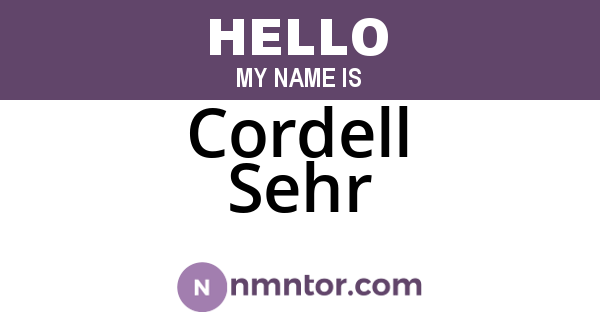 Cordell Sehr