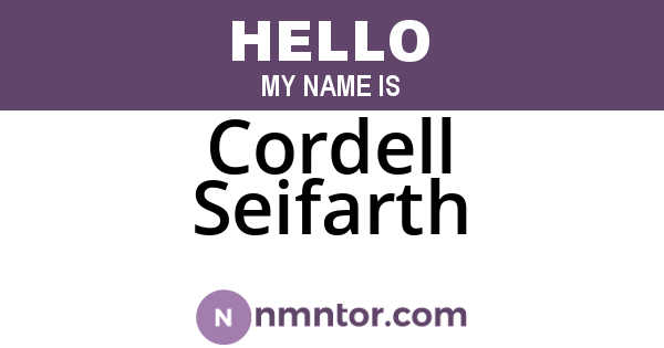 Cordell Seifarth