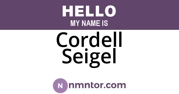 Cordell Seigel