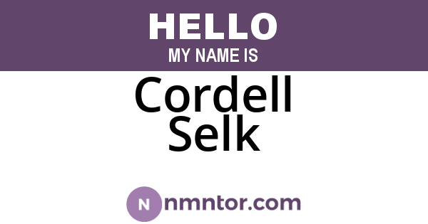 Cordell Selk