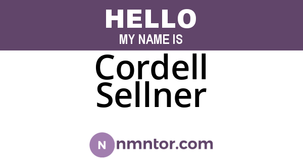 Cordell Sellner