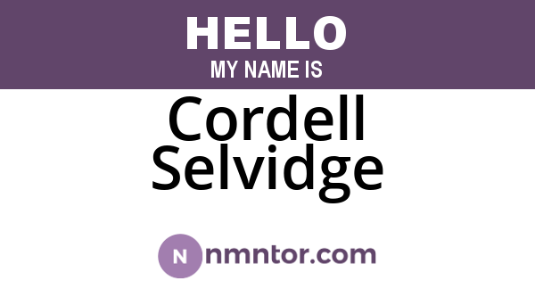 Cordell Selvidge