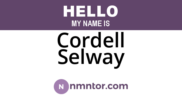 Cordell Selway