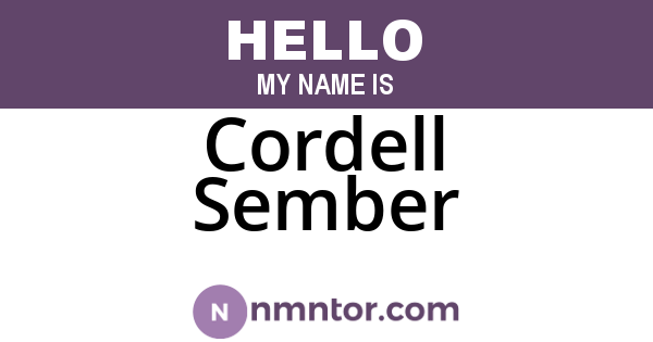 Cordell Sember