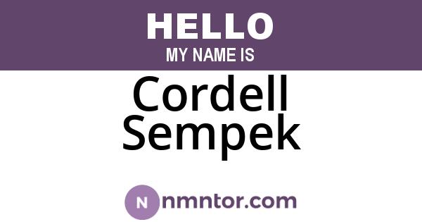 Cordell Sempek