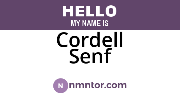 Cordell Senf