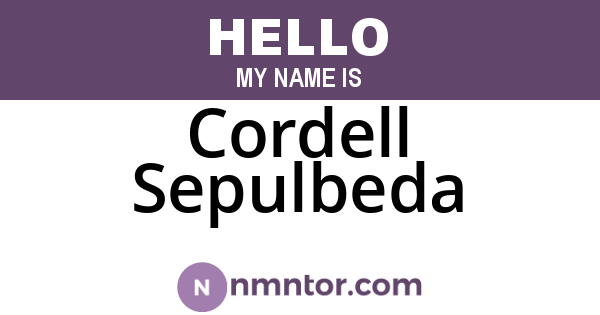 Cordell Sepulbeda