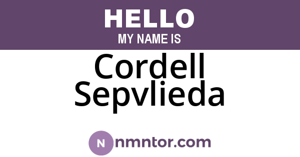 Cordell Sepvlieda