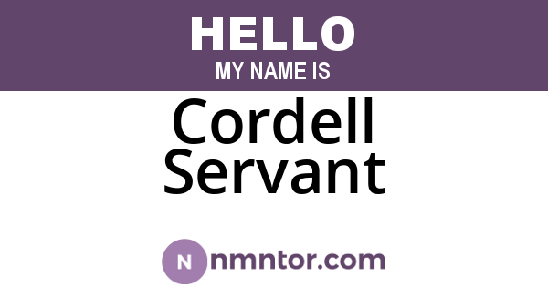 Cordell Servant