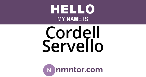 Cordell Servello