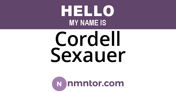Cordell Sexauer