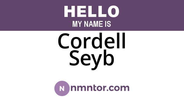 Cordell Seyb