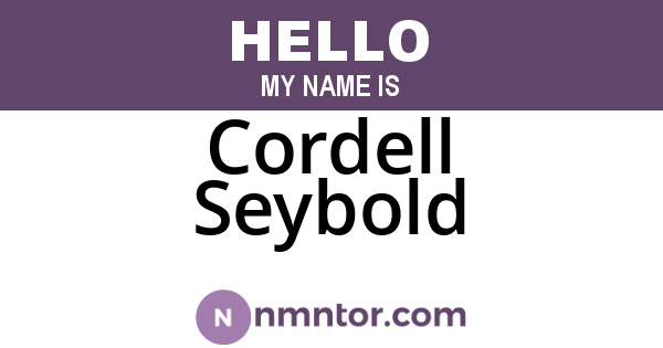 Cordell Seybold