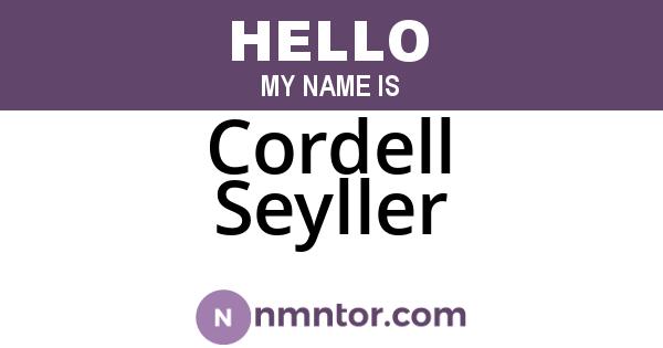 Cordell Seyller