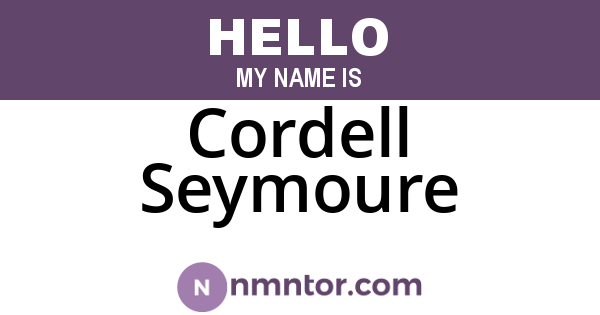 Cordell Seymoure