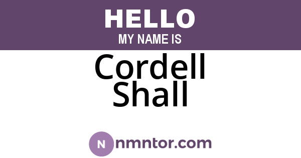 Cordell Shall