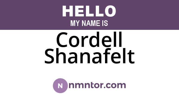 Cordell Shanafelt