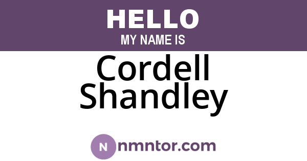 Cordell Shandley