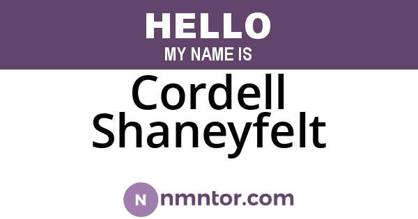 Cordell Shaneyfelt