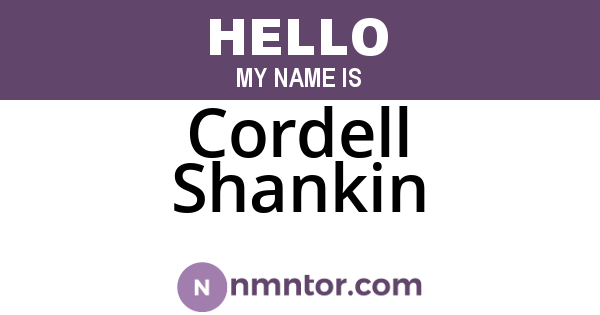 Cordell Shankin