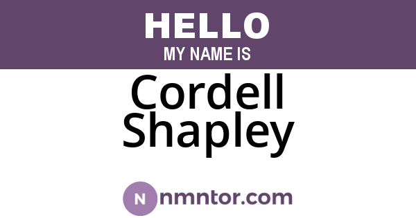 Cordell Shapley