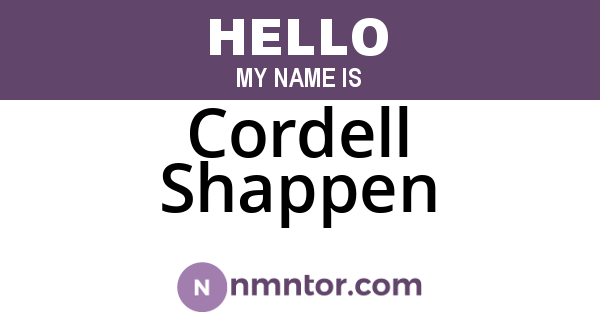 Cordell Shappen