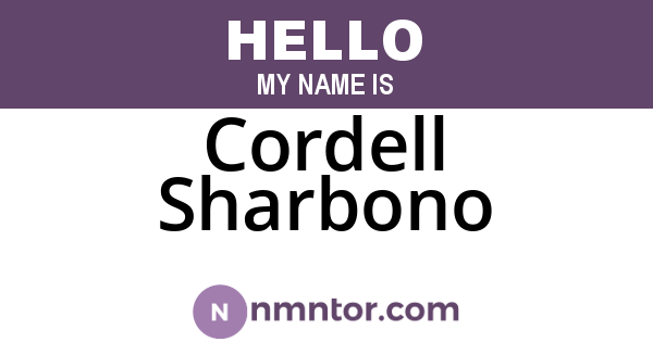 Cordell Sharbono