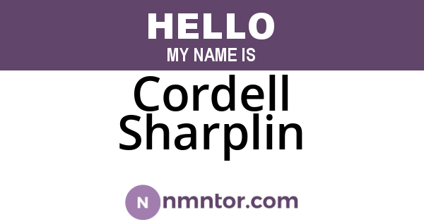 Cordell Sharplin