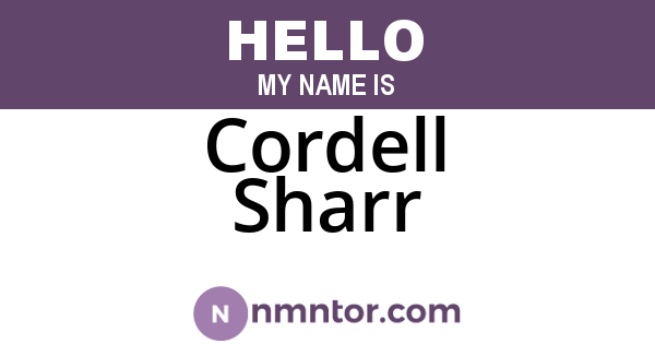 Cordell Sharr