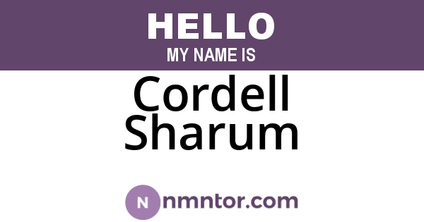 Cordell Sharum